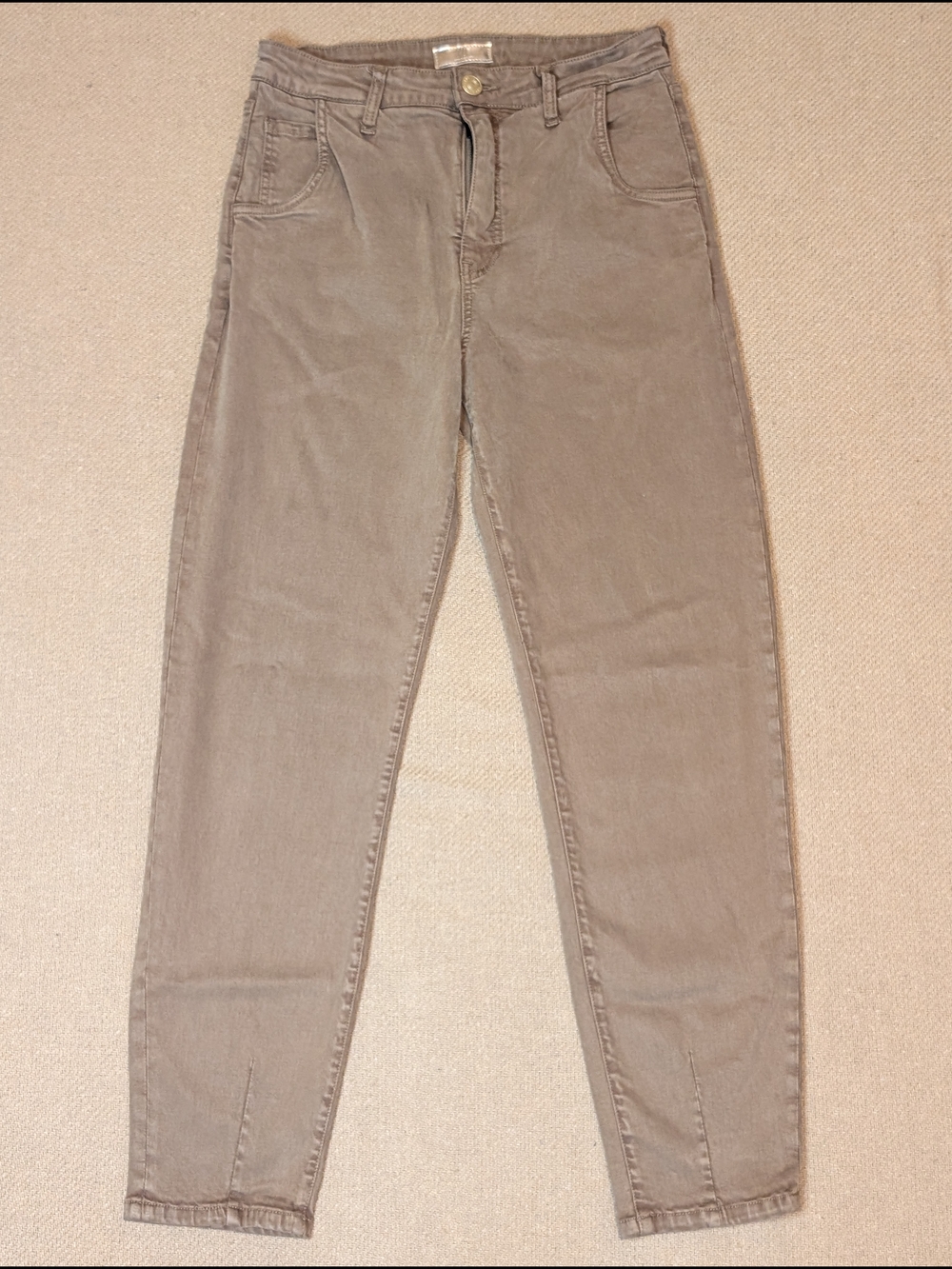 Kut From the Kloth Campbell High Rise Straight Leg Jeans Pants Taupe Camel Brown - Picture 2 of 13